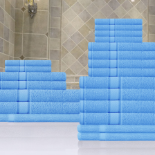 Kingtex Brand - Hand Towels - Mid Blue