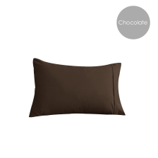 Kingdom Standard Percale Pillowcase Standard-Chocolate