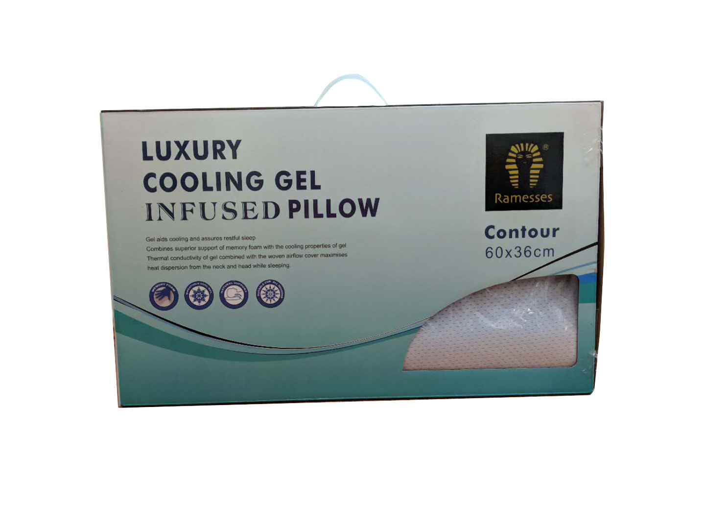 Ramesses Luxury Cooling Gel Infused Contoured Pillow